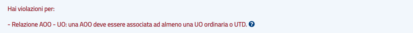 Violazioni AOO